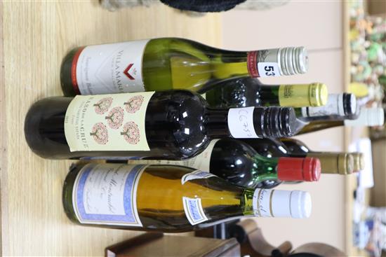 Eleven bottles of mixed wines